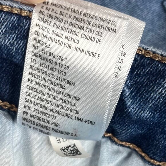 American Eagle Womens Hi-Rise Jegging Blue Distressed Size 000 - Picture 15 of 15